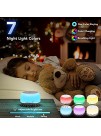 ZOETOUCH White Noise Machine for Sleeping Baby Adults Rechargeable Sound Machine with Night Light & Timer 34 Soothing Sounds Portable Sleep Noise Maker for Office Travel Type C Cord Included