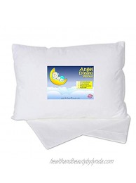Angel Dreams 14x19 Toddler Pillow with Toddler Pillowcase Kids Pillows for Sleeping Small Pillow for Use as Kids Travel Pillow Baby Pillow Infant Pillow Mini Pillow with Pillow Case Cover