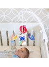 J.L. Childress Crib Mobile Attachment Clamp 18 Inch Easy Attachment with Rubber Padding Fits Traditional and Convertible Cribs White