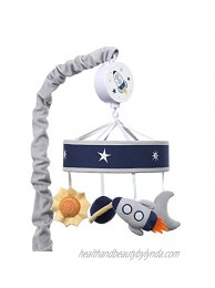 Lambs & Ivy Milky Way Musical Baby Crib Mobile Blue Navy Gray Space Theme