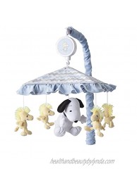 Lambs & Ivy My Little Snoopy Musical Baby Crib Mobile Blue