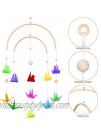 Nursery Mobile Crib Bed Bell Ceiling Wooden Wind Chime Hanging DIY Wooden Frame Ornaments Handmade Kit for Infant Toys Nursing Accessories Nurse Charms Semi-Circular