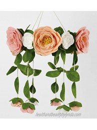 Sorrel + Fern Flower Crib Mobile Felt Rose Nursery Decorations- Handmade Floral Decor