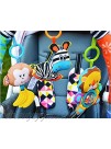 VX-star Baby Travel Play Arch Stroller Crib Accessory,Cloth Animmal Toy and Pram Activity Bar with Rattle Squeak TeethersStripe
