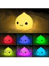 Litake Cute Light Battery Powered Night Lights for Kids Silicone Nursery Cute Lamp Dumpling Light  Baby Night Light for Bedroom Decor Birthday Gift Warm White Single Color 7-Color Breathing Modes