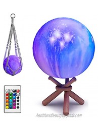 Moon Lamp Growiner 3D Moon Lamp 5.9Inch Galaxy Lamp Gifts for Girls Lover Age 3 4 5 6 7 8 9 10 11 12 13 14 15 16+ Year Old Teen Girls Birthday Gifts 16 Colors with Stand Touch Pat Remote Night Light