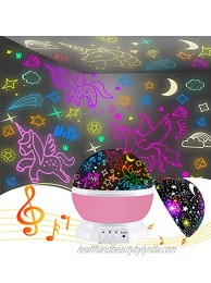 Night Light for Kids,Unicorn Gifts for Girls,Star Projector Gifts for Teenage Girls with Music 2 in 1 Popular Cool Toys Christmas Xmas Birthday Gifts for Girls Age 3 4 5 6 7 8 9Year Olds Baby Girls