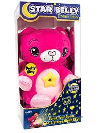 Ontel Star Belly Dream Lites Stuffed Animal Night Light and Star Projector Pretty Pink Kitty