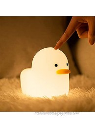 Potmola LED Duck Night Light for Kids,Kawaii Room Decor,Cute Benson Baby Nursery Night Light for Children USB Rechargeable Silicone Bedside Table lamp with Touch for Bedroom Living Room