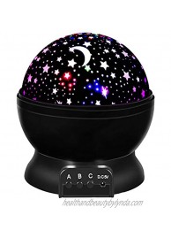 SnowCinda Star Projector Light Toys for 2-8 Year Old Boys Gifts Moon Night Light Projector for Kids 360 Degree Rotation and 8 Color Light Changing Best Gifts for Baby Boys Birthday Black