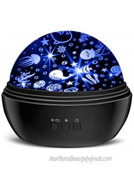 Star Projector Night Lights for Kids MOKOQI Novelty Moon Star  Sea Animal 2-in-1 Night Lighting Lamp Multi-Color Star Light Rotating Projector Toys for 2-8 Years Old Boys Girls Gifts