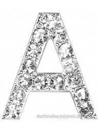 Club Green "A Diamanté Letter Silver 20 mm Pack of 5
