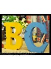 WINGONEER Multi-Color Wood Alphabet Letter Sign Name Kids Room Wedding Nursery Decoration Q