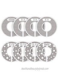 8 Pack Baby Closet Dividers Round Nursery Clothing Size Dividers for Boy and Girl from Newborn to Toddlers