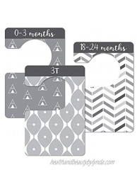 8 Piece 0 to 3 Years Baby Boy & Girl Wardrobe Dividers Black & White Unisex Closet Organisers Hangers Nursery Decor & Baby Gift Arrange Clothes by Clothing Type or Age