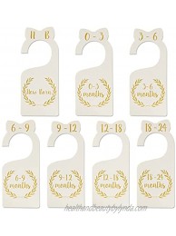 Baby Closet Dividers 7 Packs Baby Clothes Organizers Nursery Decor Fresheracc Unisex Boy Girl Wardrobe Size Age Organizer Dividers with Sizes Newborn to 18-24 Months White One-7