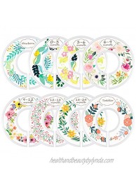 Baby Closet Size Dividers Set of 8 Nursery Baby Closet Clothes Dividers Baby Nursery Toddler Clothes Size Organizer Dividers Flower Pattern