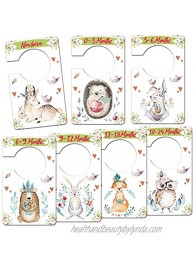 Baby Closet Size Dividers Woodland Animal Clothes Organizer Baby Closet Dividers from Newborn Infant to 24 Months Baby Shower Set for Boys and Girls 7 Pack.
