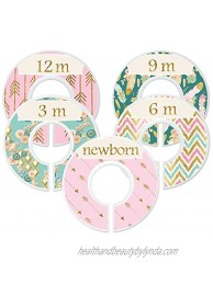 Mumsy Goose Nursery Closet Dividers Closet Organizers Baby Girl Clothes Dividers Pink Gold