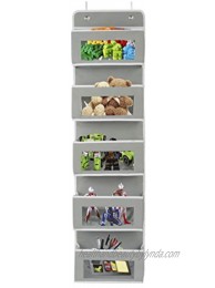 Over The Door Hanging Organizer Door Organizer with 5 Clear Window Pocket Wall Mount Hanging Storage Organizer for Kitchen Bathroom Play Room Closet and More（one Pack）