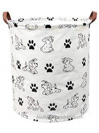 BOOHIT Storage Baskets,Canvas Fabric Laundry Hamper-Collapsible Storage Bin with Handles,Toy Organizer Bin for Kid's Room,Office,Nursery Hamper Home Decor Puppies