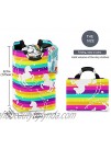 CFAUIRY Collapsible Laundry Basket with Handle Unicorn Rainbow Portable Foldable Laundry Hamper Holder Cloth Hamper