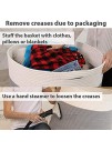 20" x 20" x 15" Extra Large Storage Basket with Lid Cotton Rope Storage Baskets Laundry Hamper Toy Bin for Toys Blankets Pillows Storage in Living Room Baby Nursery Large Basket Grey with Cover