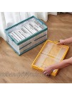 Folding Plastic Containers,Collapsible Storage Bins With Lids Clear Latch Storage Box with Handle,22QT