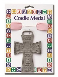 Protect This Child Baby Girl Cradle Medal 3 Inch