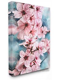 Stupell Industries Branch of Blooming Cherry Blossoms Pink Blue Wall Art 16 x 20