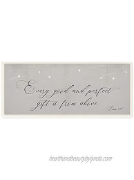 Stupell Industries Gift from Above James 1:17 Proverbs Shooting Stars Designed by Daphne Polselli Wall Plaque 7 x 17 Grey