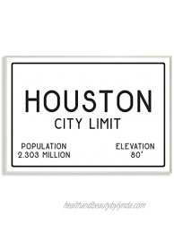 Stupell Industries Houston City Limit Wall Plaque Art Proudly Made in USA