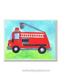 The Kids Room by Stupell Fire Truck with Extension Ladder Rectangle Wall Plaque