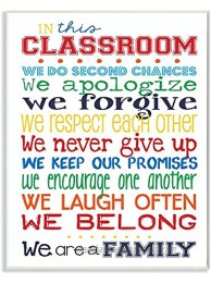 The Kids Room by Stupell in This Classroom Rules Typography Art Wall Plaque 11 x 0.5 x 15 Proudly Made in USA
