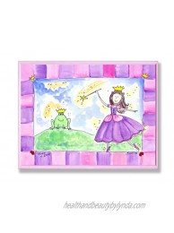 The Kids Room by Stupell Princess and Frog Prince Rectangle Wall Plaque