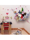 2pcs 60" Toy Storage Hammocks Stuffed Animal Storage Party Toys Hammock Wall Sling Corner Extra Large Kids Children Mesh Toy Net Organizer Keeps Plushies Off The Bed and Floor. White 60 inch
