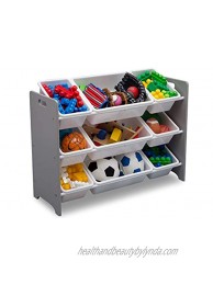 Delta Children MySize 9 Bin Plastic Toy Organizer Grey