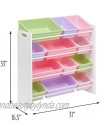 HoneyCanDo Kids Toy Storage Organizer With Bins Pastel