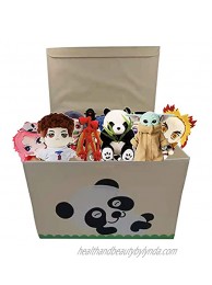 Kids Large Toy Chest and Storage Box Panda Design Collapsible Storage Bins Container for Nursery Playroom Closet Home Organization