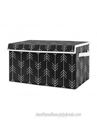 Sweet Jojo Designs Black and White Woodland Arrow Boy Small Fabric Toy Bin Storage Box Chest for Baby Nursery or Kids Room for The Rustic Patch Collection