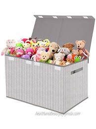 Toy Box Chest Storage with Flip-Top Lid Collapsible Kids Toys Boxes Bin Organizer for Nursery Playroom,Closet,Home Organization Tree Branch Pattern Grey