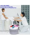 Blanket Basket Living Room Rope Basket With Handle Use for Baby Laundry Basket Size15.7''×13.7'' Large Blanket Basket Color White & Gray