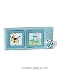 Silver Touch USA Picture Frame and Clock with Sterling Silver Bear Blue