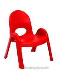 Children's Factory AB7709PR Angeles Value Stack Kids Chair Preschool Daycare Playroom Furniture Flexible Seating Classroom Furniture for Toddlers Red 9"