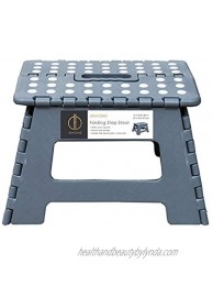 db Living Folding Step Stool Grey with Handle for Kids,Children and Adults Stepping Stool 12" Wide and Holds up to 300LBS Gray