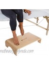 EARTHLITE Wooden Step Stool Beautiful Finish Large Surface Strong & Stable Bed Step Foot Stool Massage Step-Up 4" or 7"