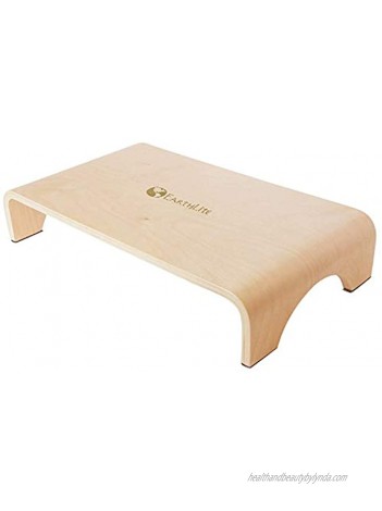 EARTHLITE Wooden Step Stool Beautiful Finish Large Surface Strong & Stable Bed Step Foot Stool Massage Step-Up 4" or 7"
