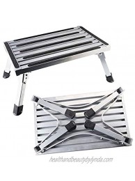 Gimify RV Steps Stool Folding Platform Stepping Stool Sturdy Aluminum Ladder with Non-Slip Rubber 450lb Capacity for Motorhome Trailer