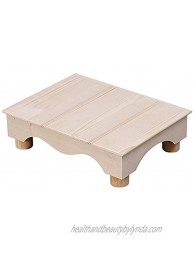 Solid Wood Step Stool for Adults and Kids Portable Bedside Step Stool Multifunctional Non Slip Wooden Potty Training Stool for Kitchen Bedroom Living Room Bathroom15.75 x 11.81 x 4.33 inches