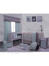 Bacati Clouds in The City Hamper with Wooden Frame Mint Grey